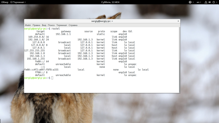 Маршрутизация в Linux