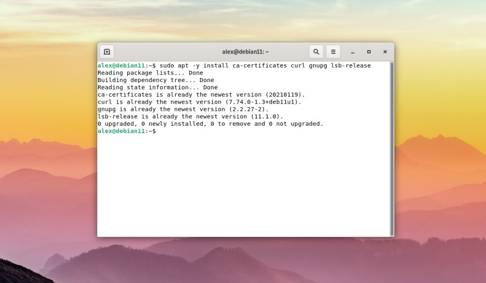 Устанавливаем Docker в Debian 11
