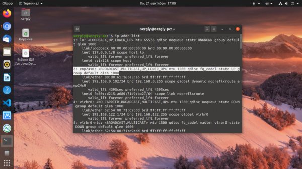 ARP сканирование локальной сети Linux