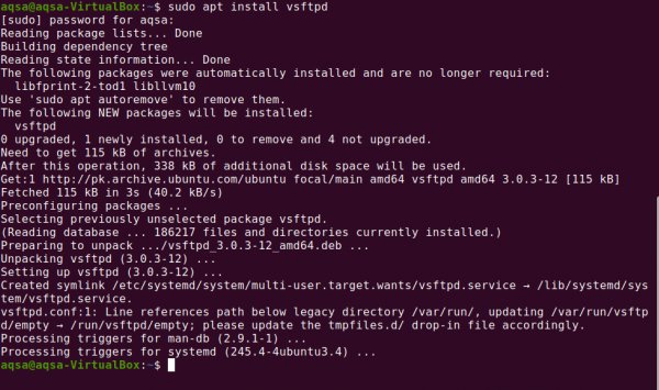 Как настроить FTP на Ubuntu 20.04 LTS