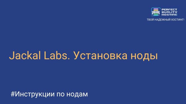 Jackal Labs. Установка ноды