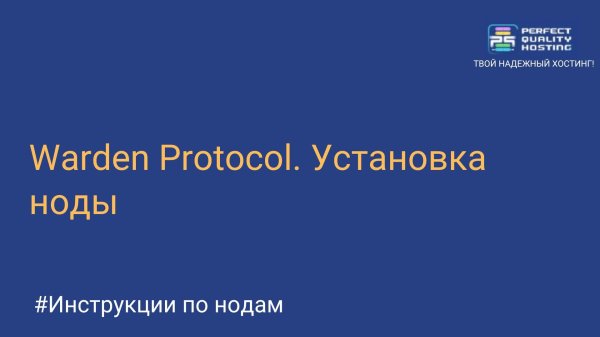 Warden Protocol. Установка ноды