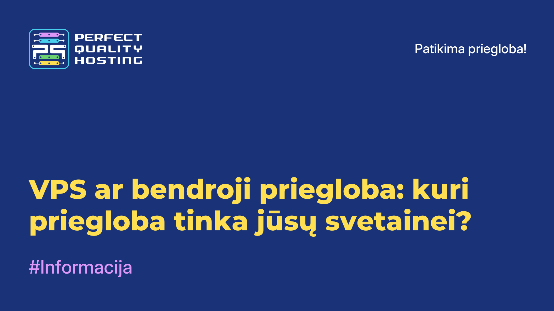 VPS ar bendroji priegloba: kuri priegloba tinka jūsų svetainei?