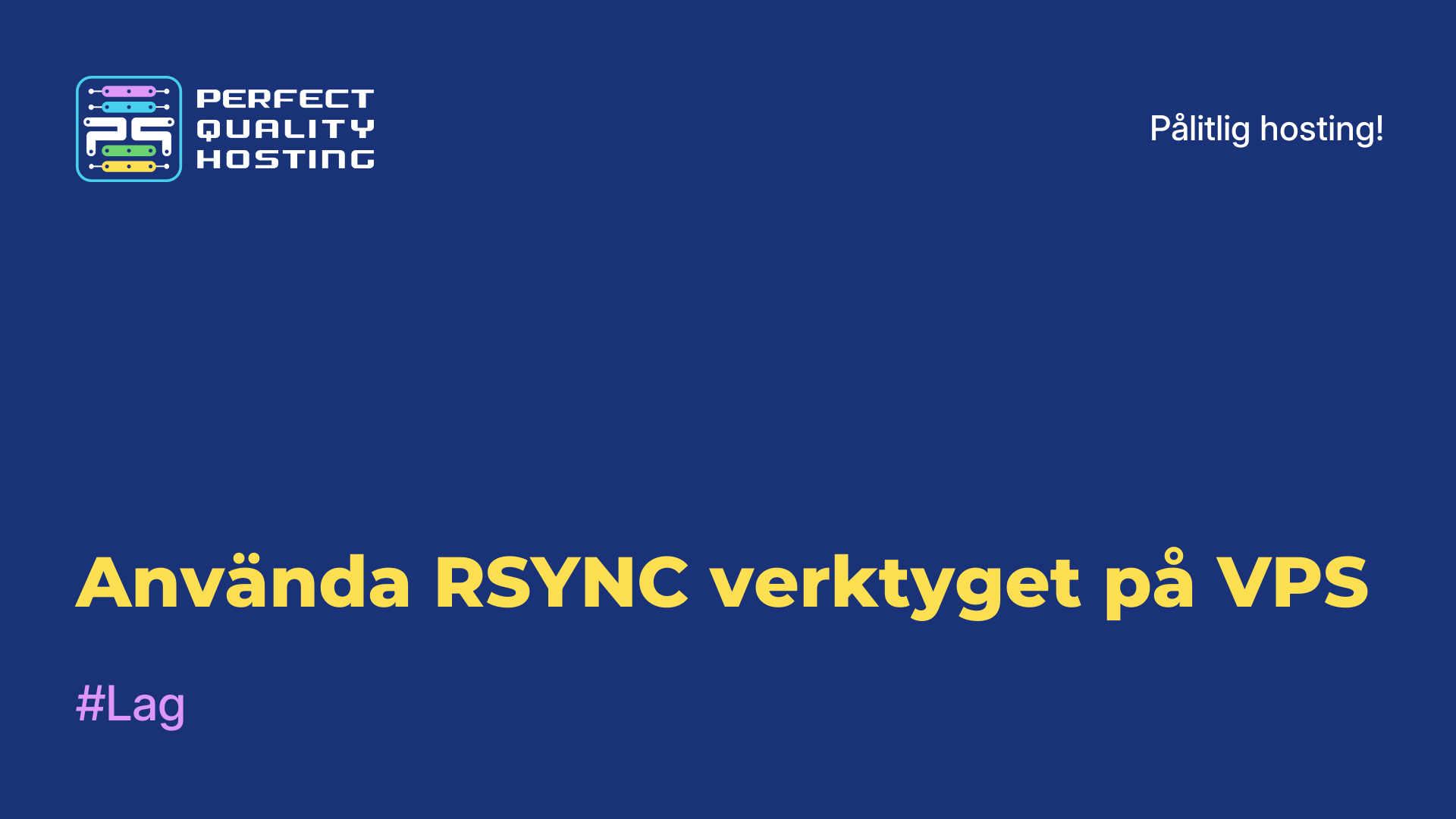 Använda RSYNC-verktyget på VPS