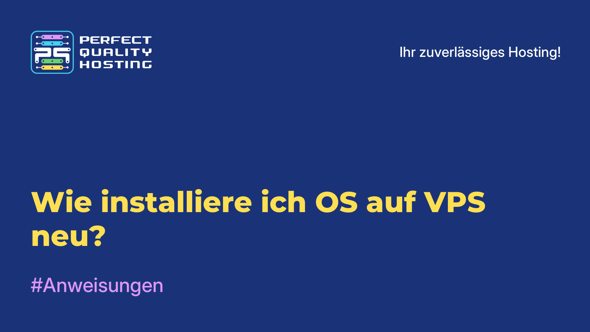 Wie installiere ich OS auf VPS neu?