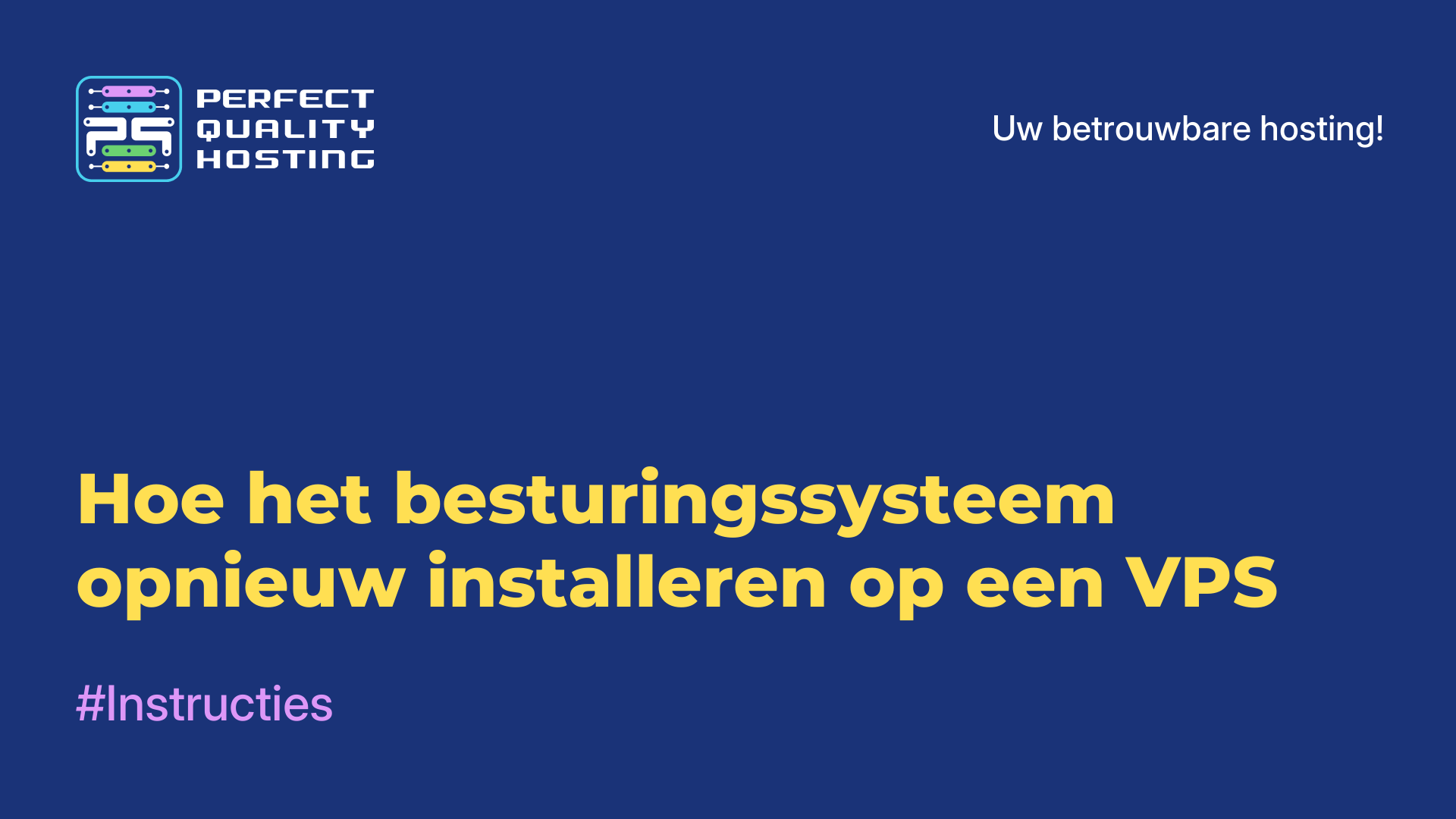 Hoe het besturingssysteem opnieuw installeren op een VPS