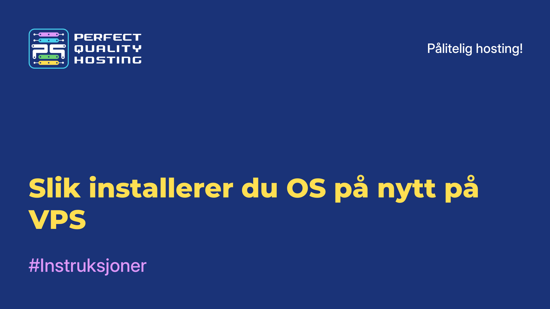 Slik installerer du OS på nytt på VPS