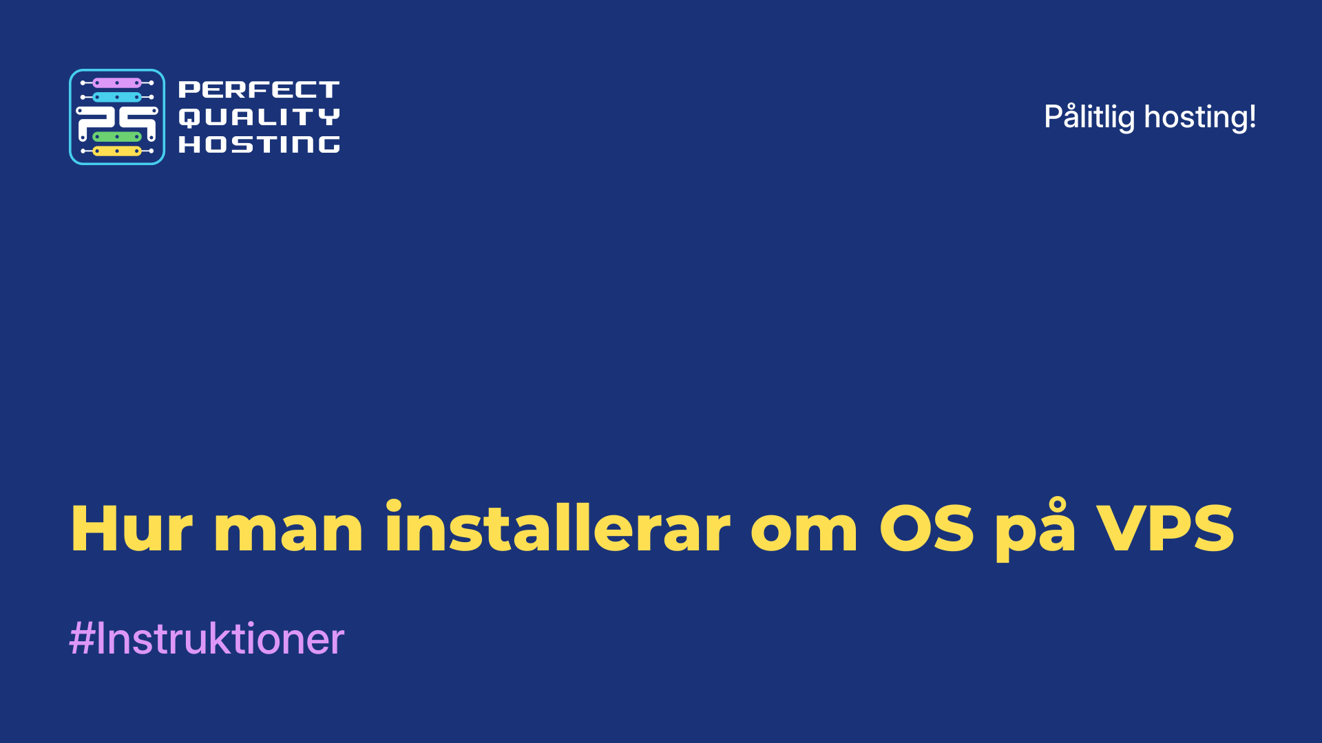 Hur man installerar om OS på VPS