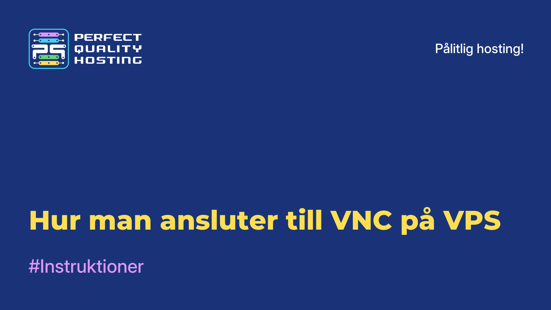 Hur man ansluter till VNC på VPS