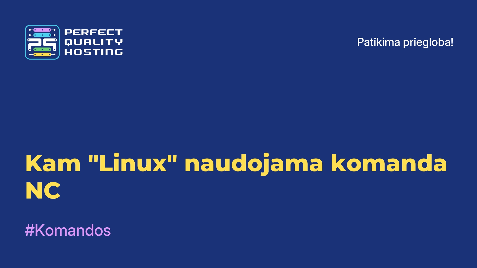 Kam "Linux" naudojama komanda NC