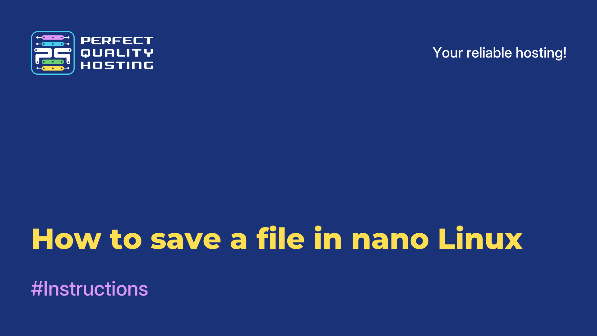 How to save a file in nano Linux