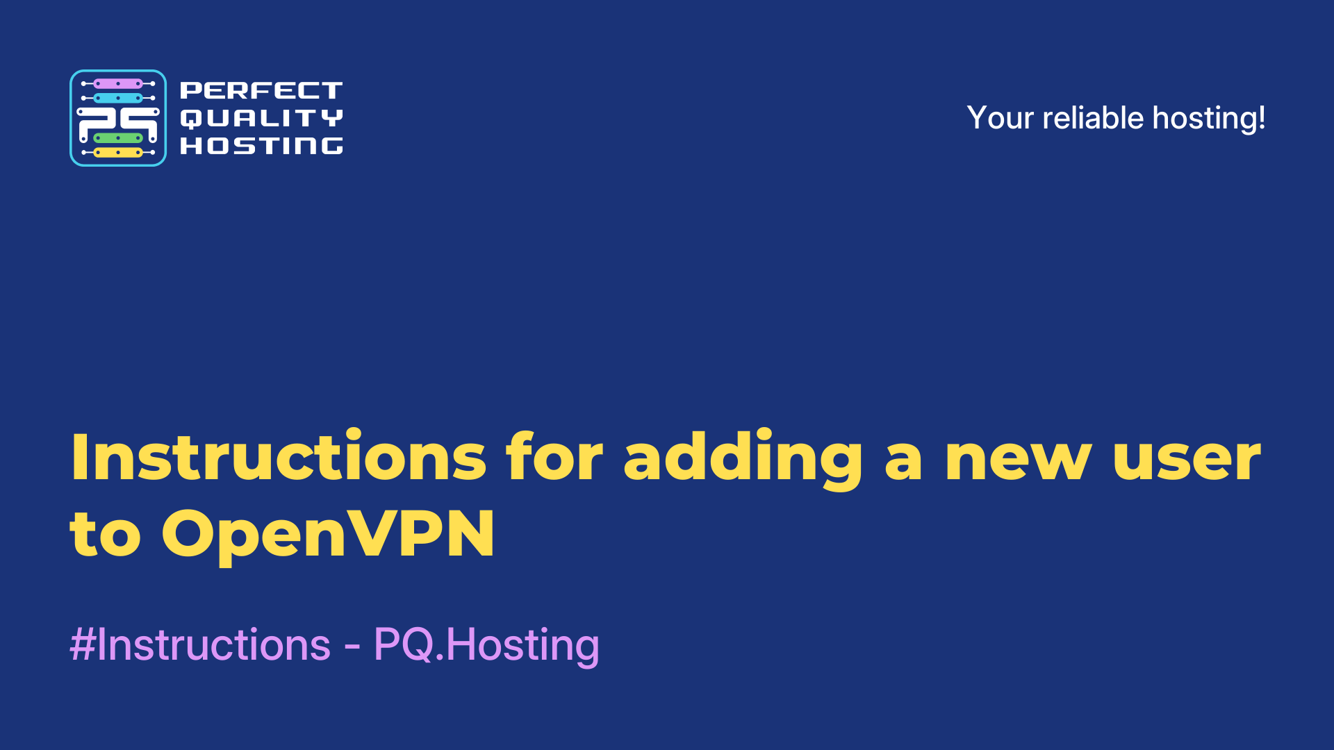 Instructions for adding a new user to OpenVPN