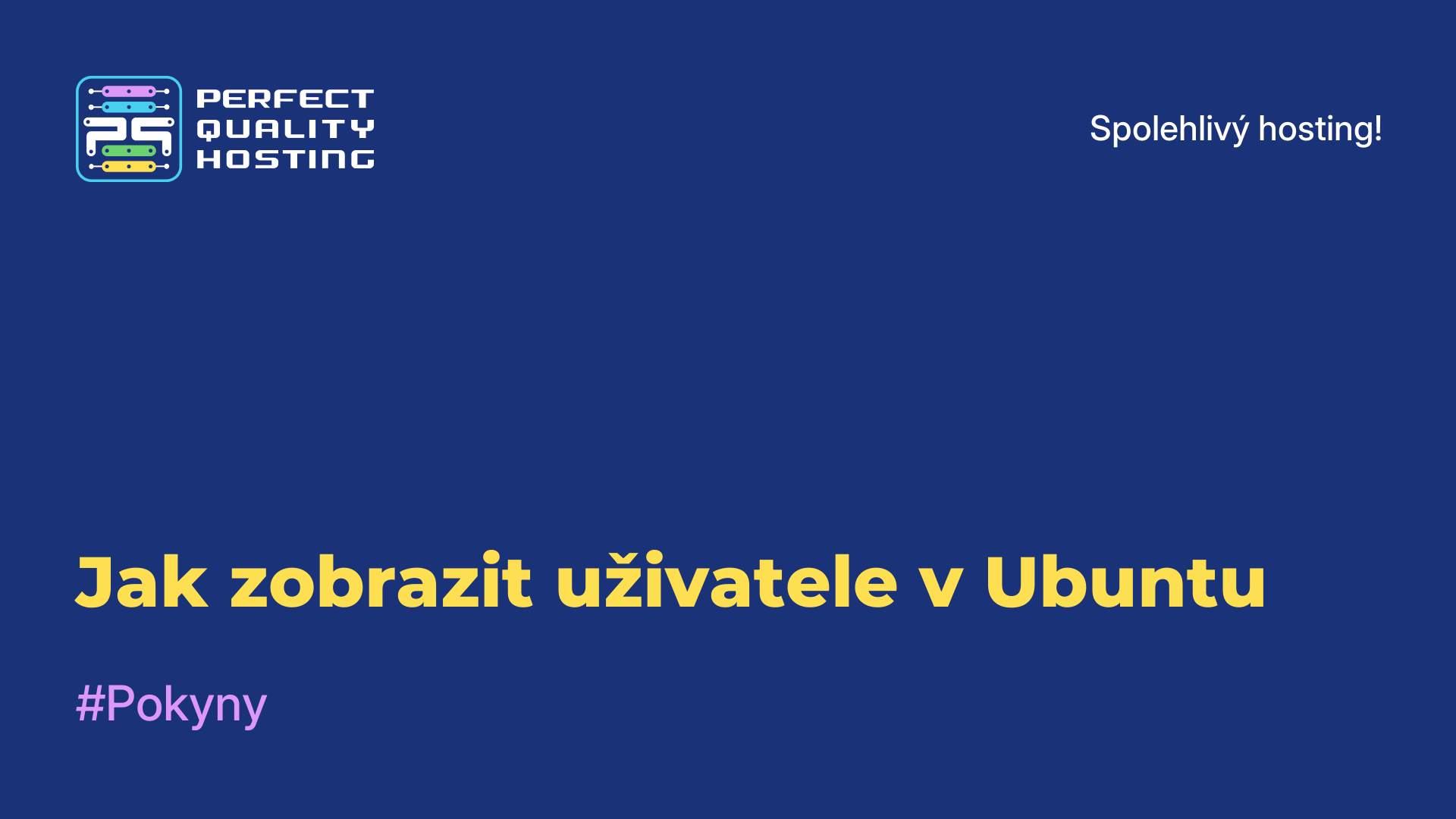 Jak zobrazit uživatele v Ubuntu