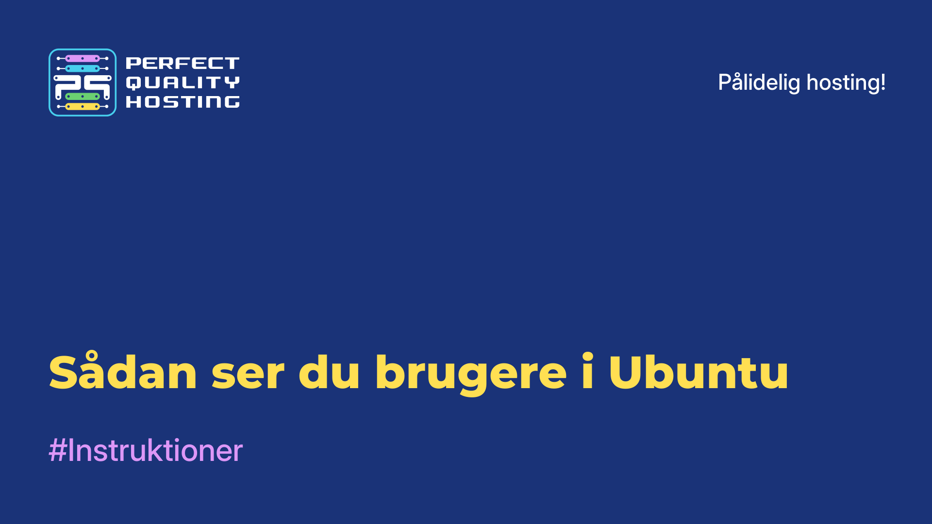 Sådan ser du brugere i Ubuntu