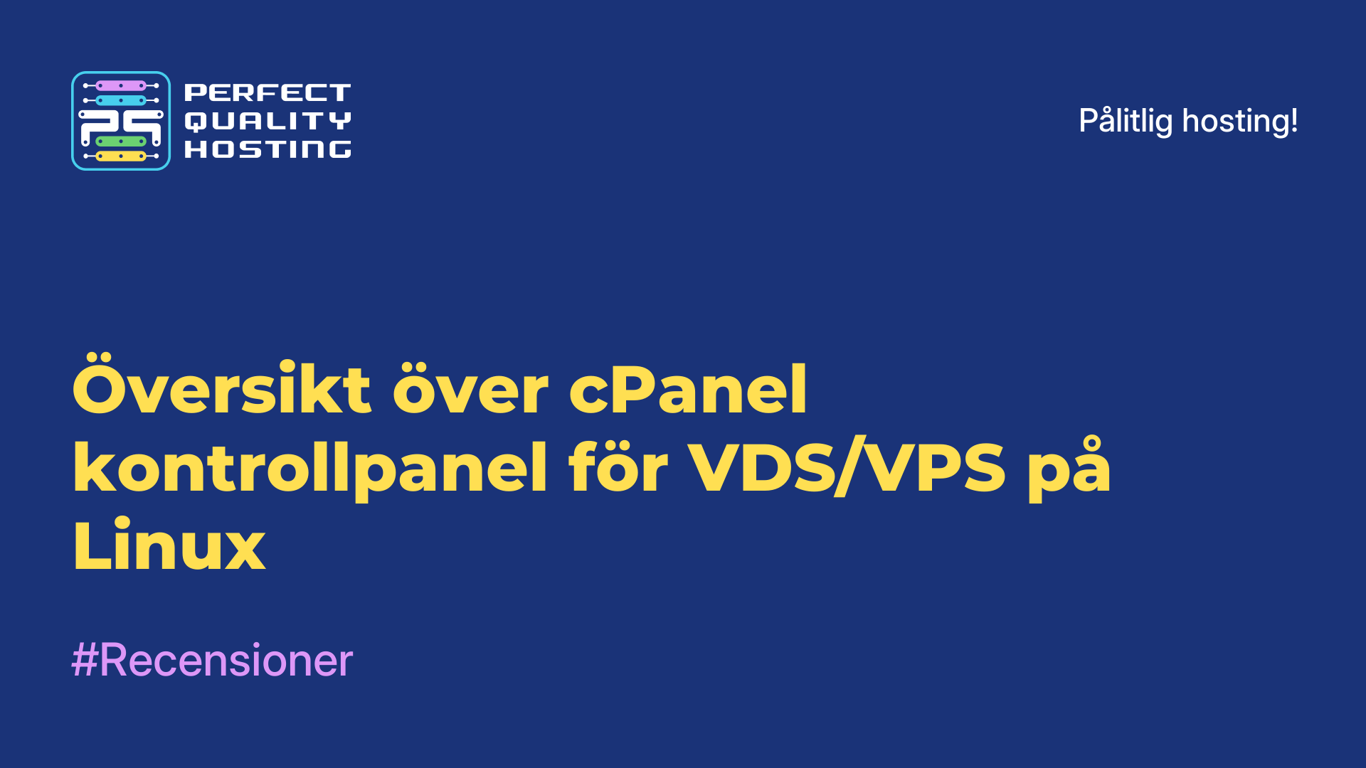 Översikt över cPanel - kontrollpanel för VDS/VPS på Linux