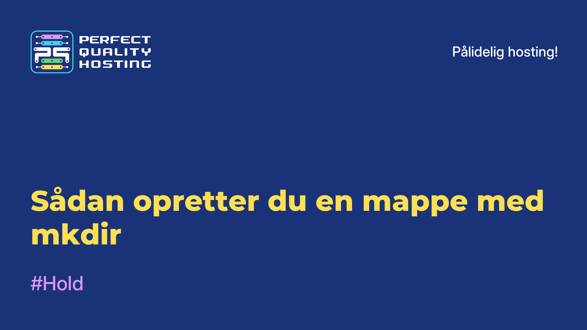 Sådan opretter du en mappe med mkdir