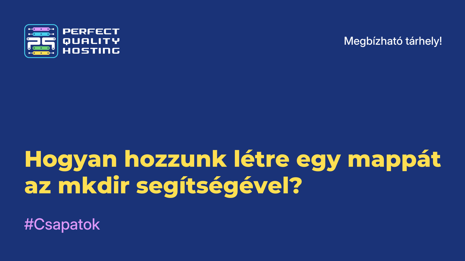 Hogyan hozzunk létre egy mappát az mkdir segítségével?