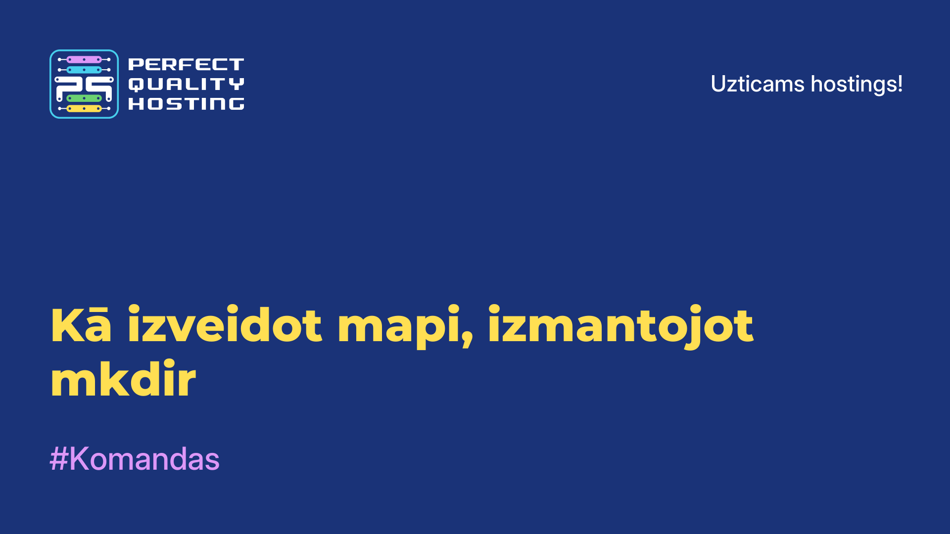 Kā izveidot mapi, izmantojot mkdir