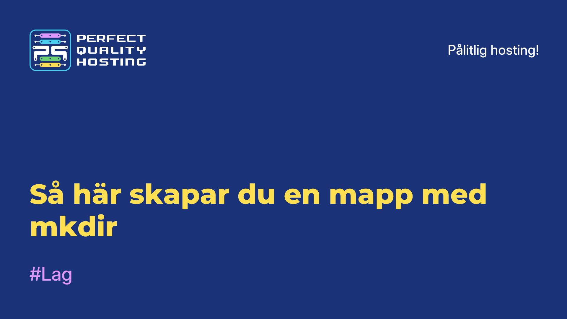 Så här skapar du en mapp med mkdir