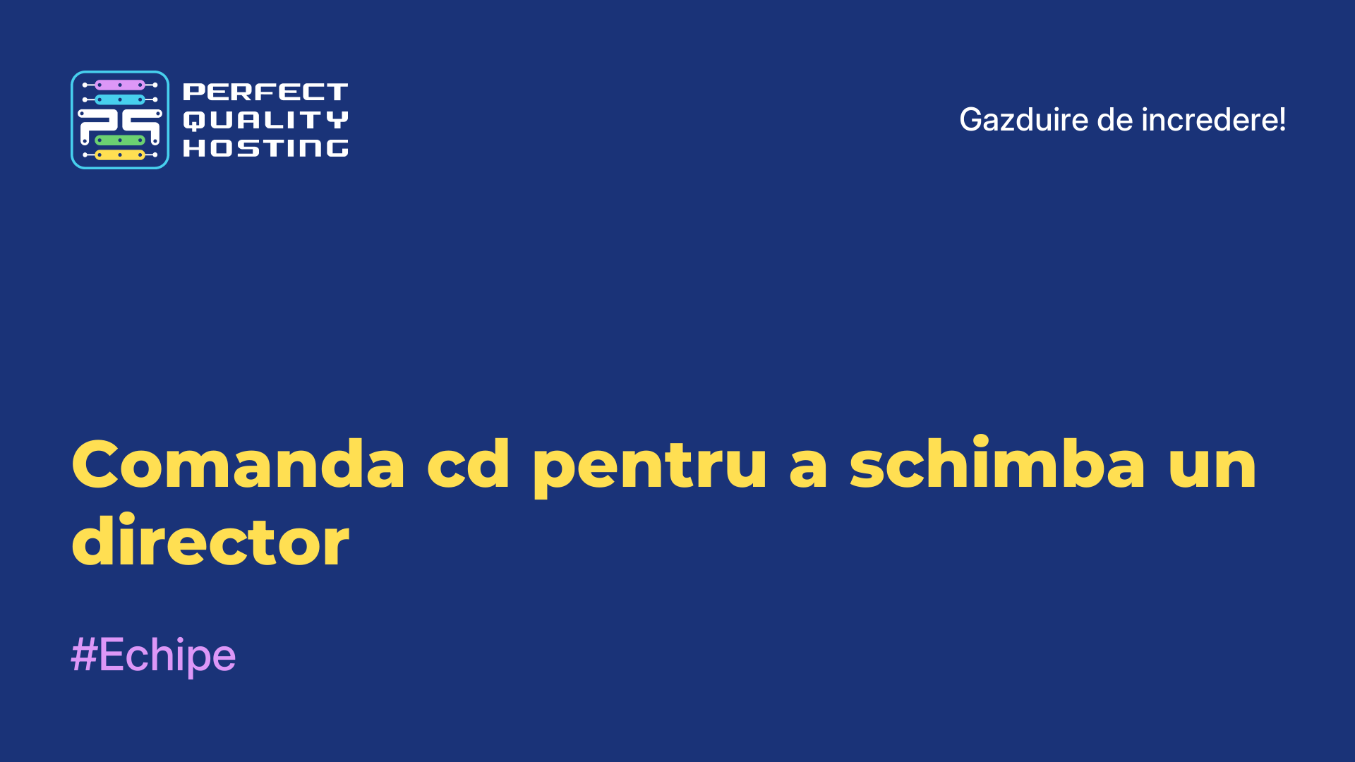 Comanda cd pentru a schimba un director