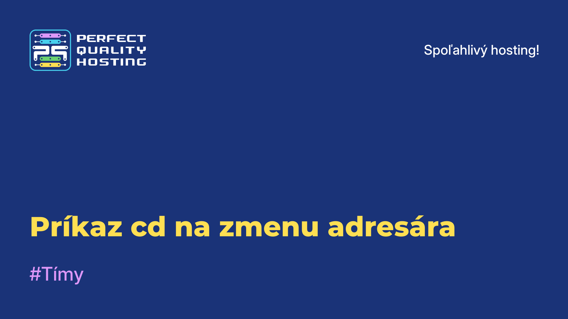 Príkaz cd na zmenu adresára