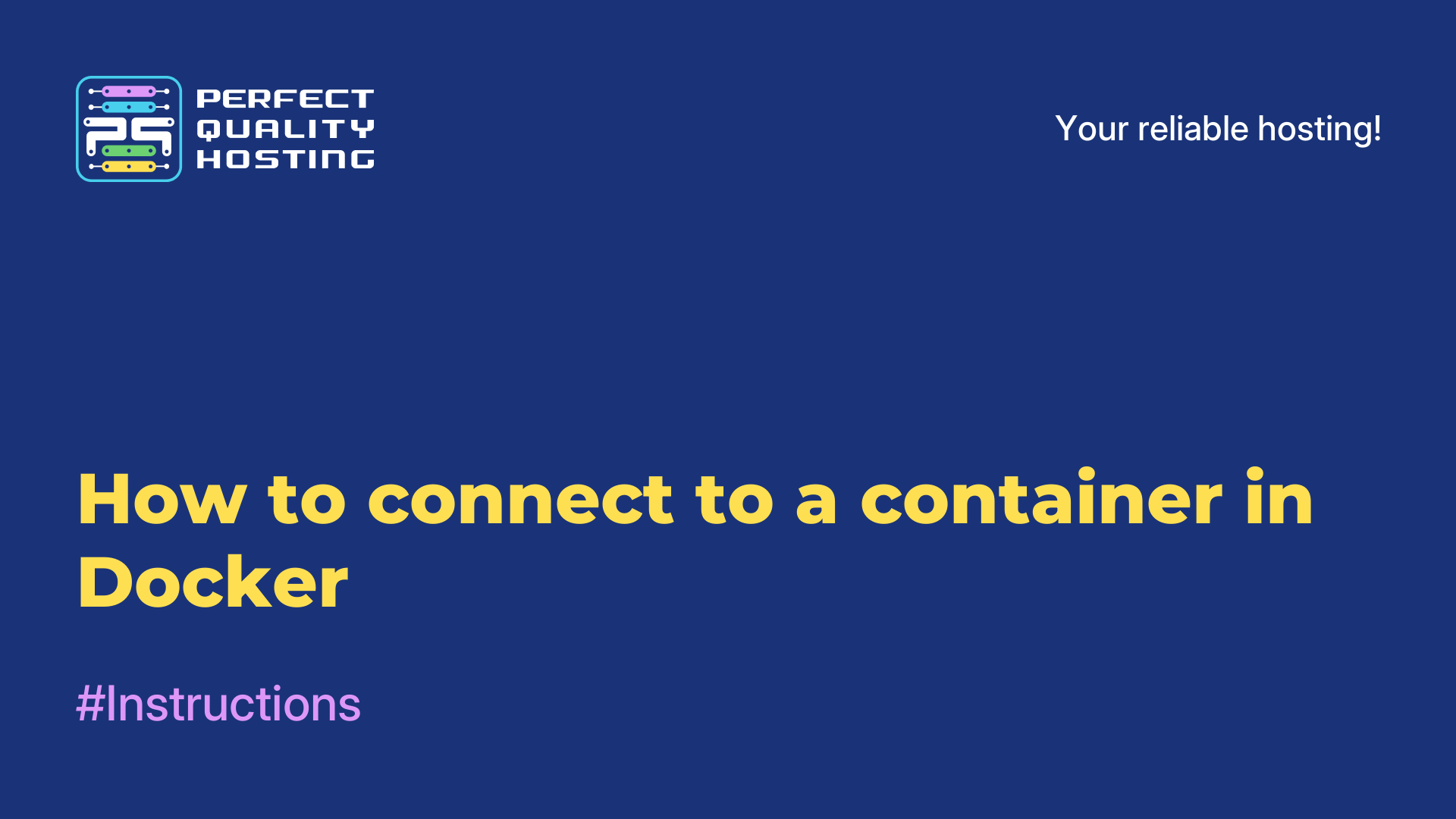 How to connect to a container in Docker