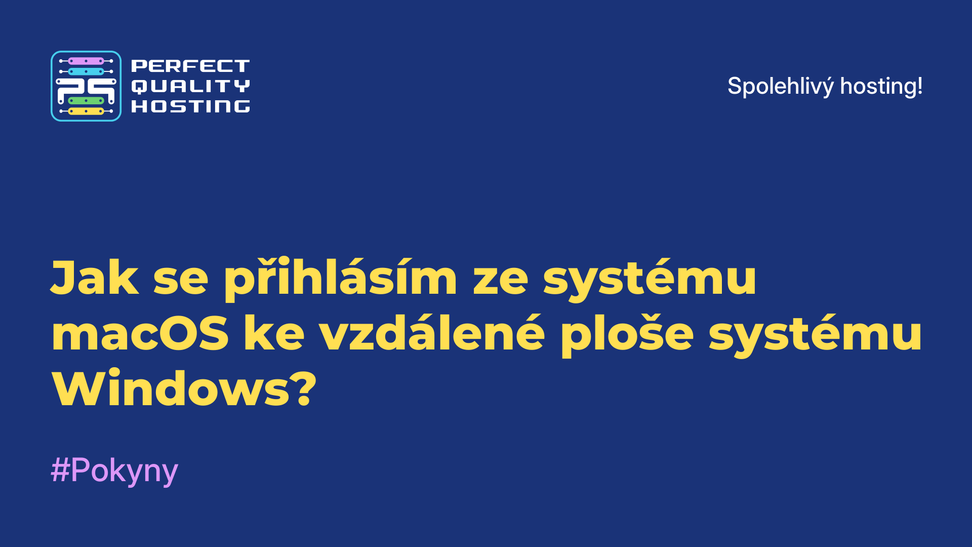 Jak se přihlásím ze systému macOS ke vzdálené ploše systému Windows?