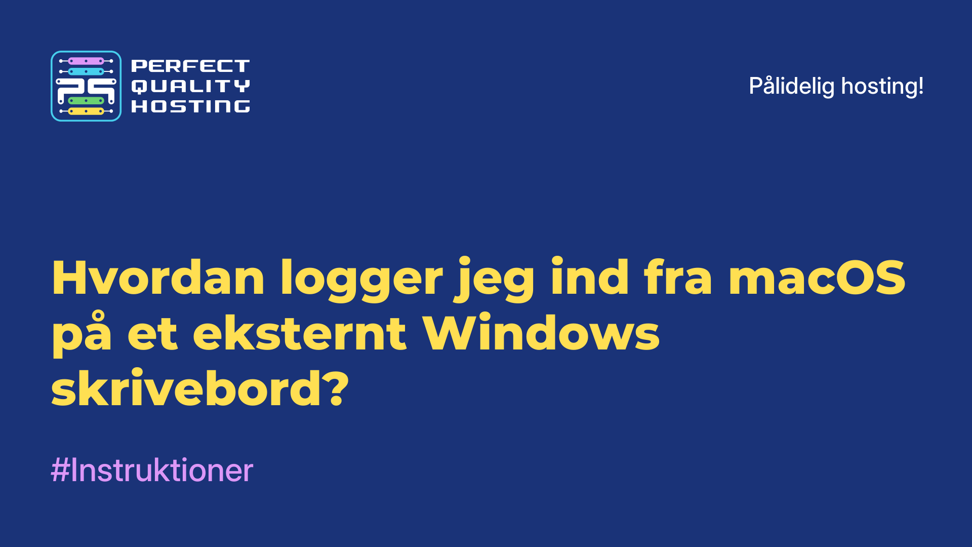 Hvordan logger jeg ind fra macOS på et eksternt Windows-skrivebord?