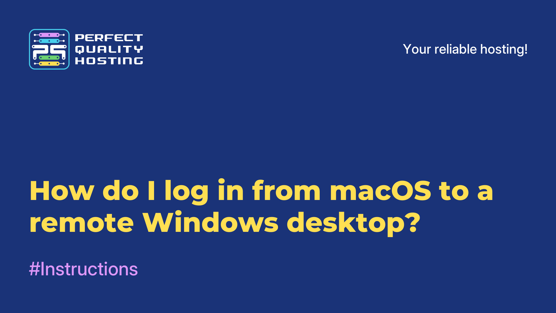 How do I log in from macOS to a remote Windows desktop?