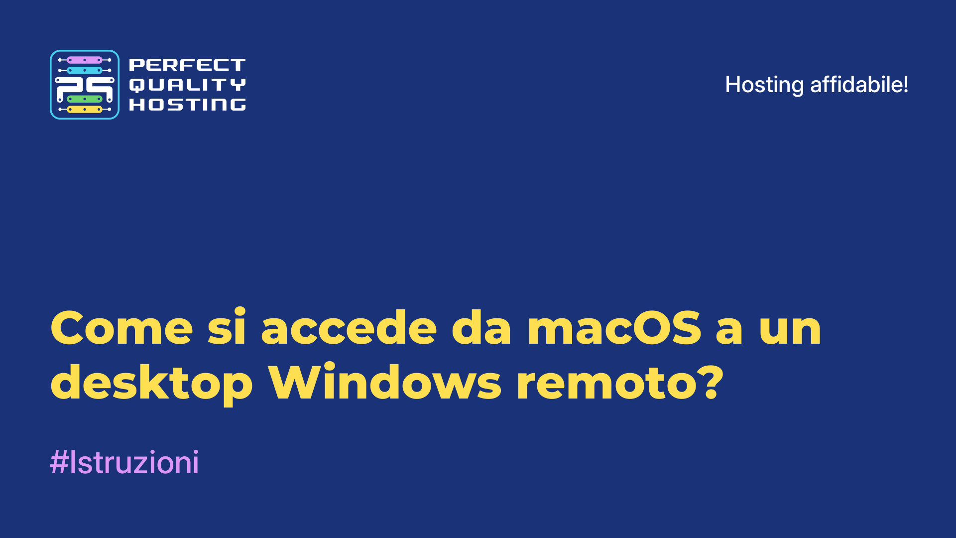 Come si accede da macOS a un desktop Windows remoto?