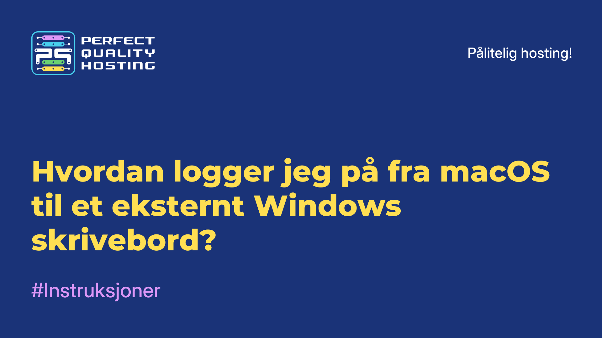 Hvordan logger jeg på fra macOS til et eksternt Windows-skrivebord?