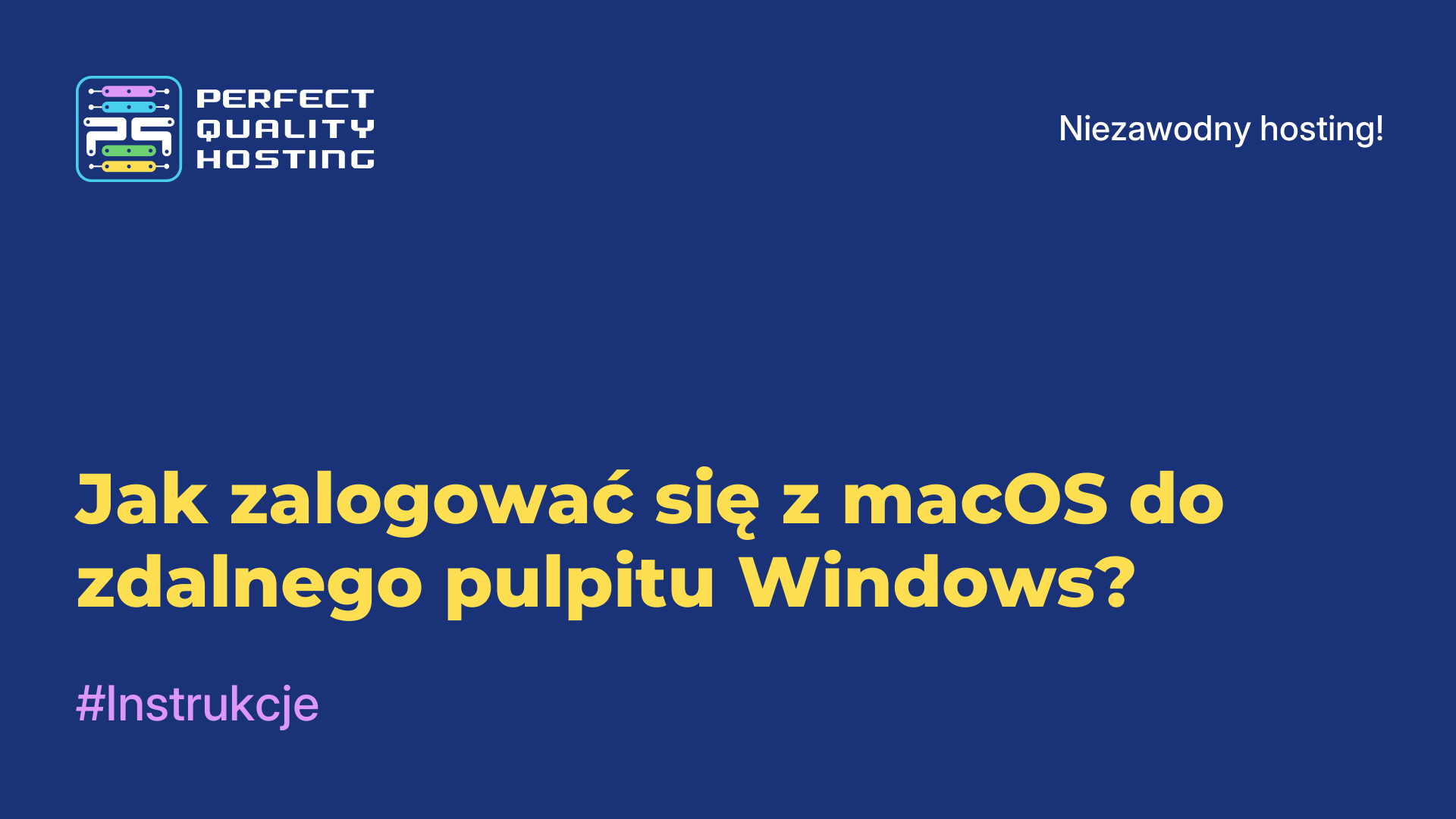 Jak zalogować się z macOS do zdalnego pulpitu Windows?