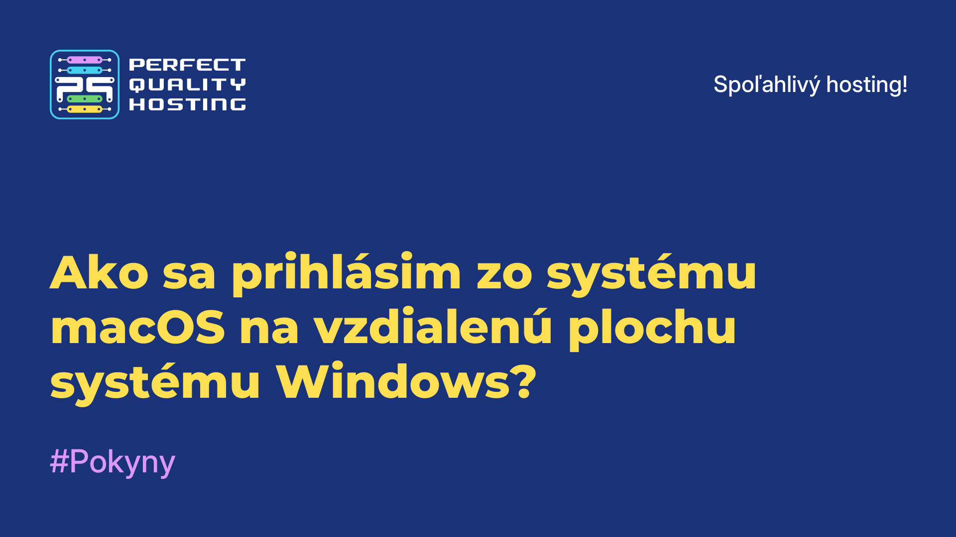 Ako sa prihlásim zo systému macOS na vzdialenú plochu systému Windows?