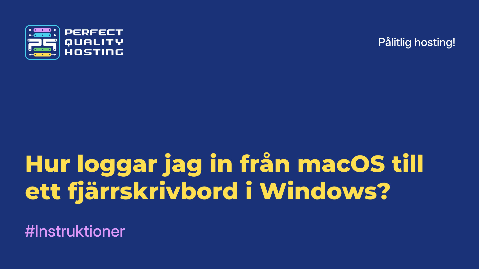 Hur loggar jag in från macOS till ett fjärrskrivbord i Windows?