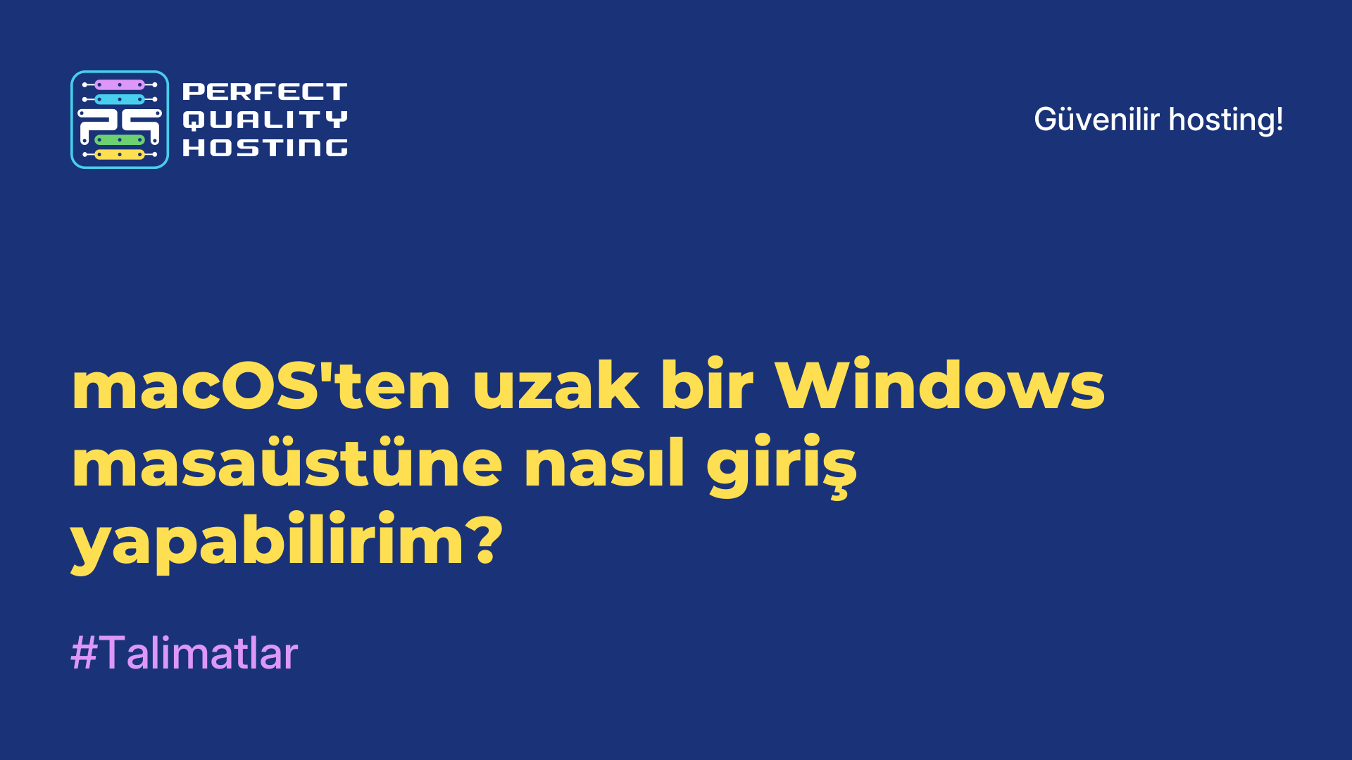 macOS'ten uzak bir Windows masaüstüne nasıl giriş yapabilirim?