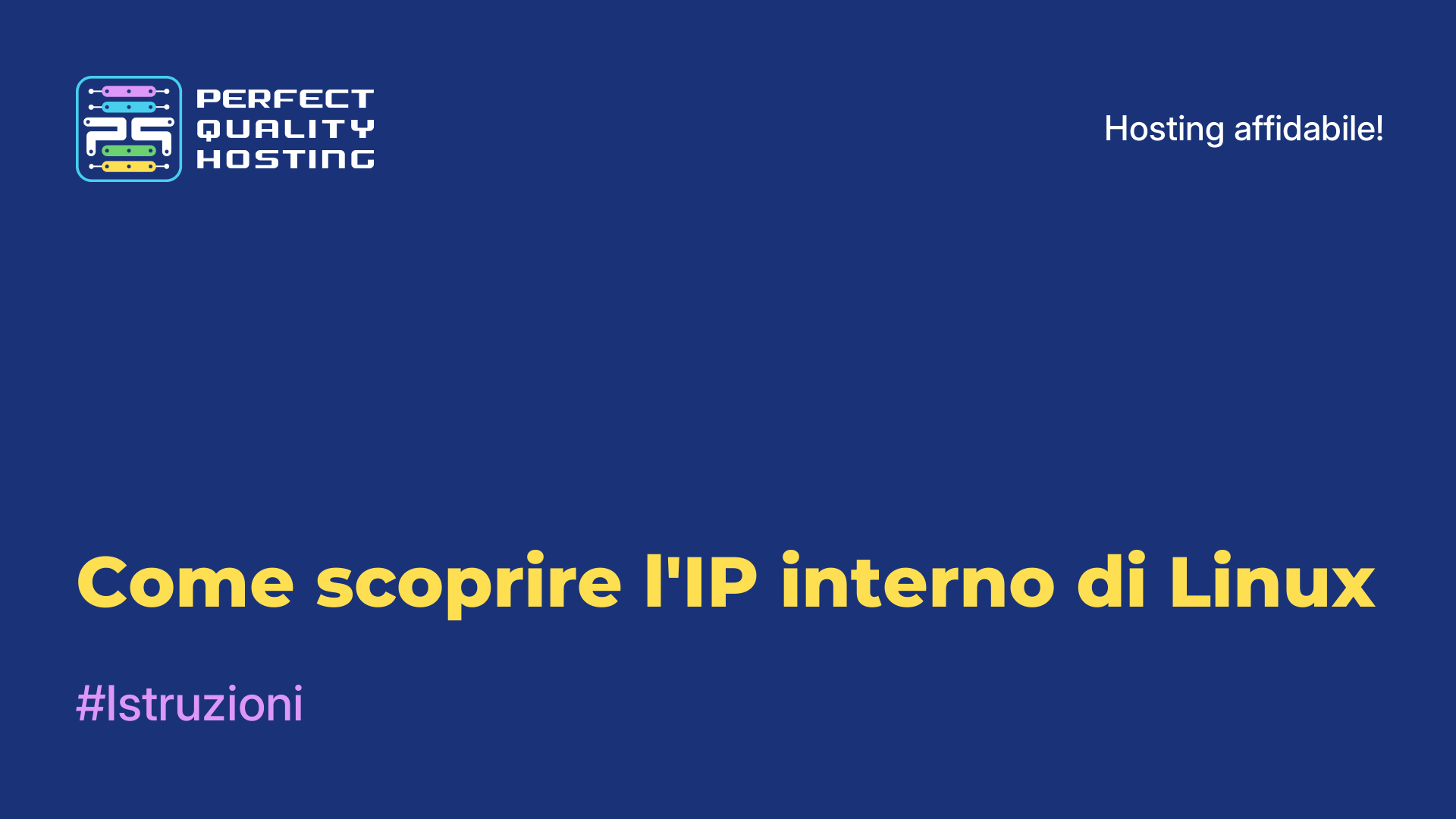 Come scoprire l'IP interno di Linux