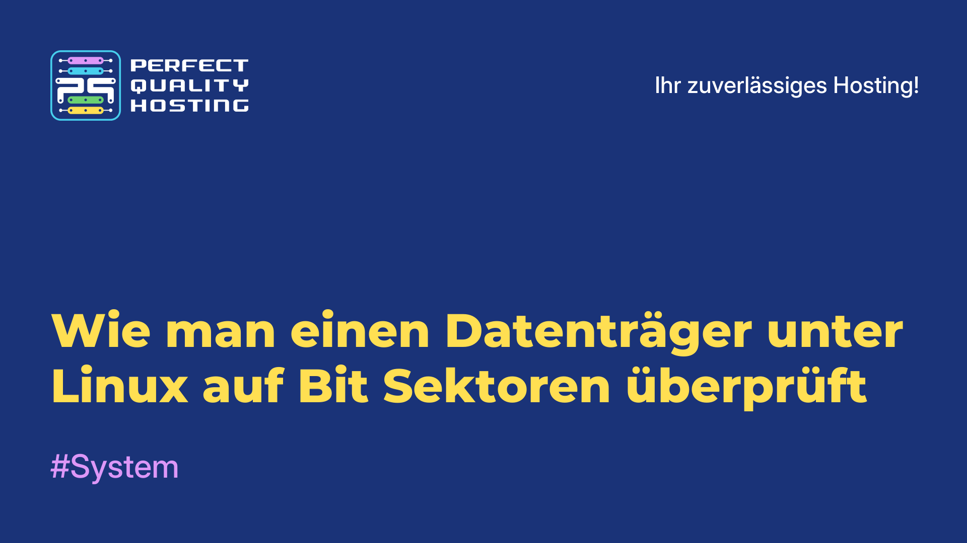 Wie man einen Datenträger unter Linux auf Bit-Sektoren überprüft