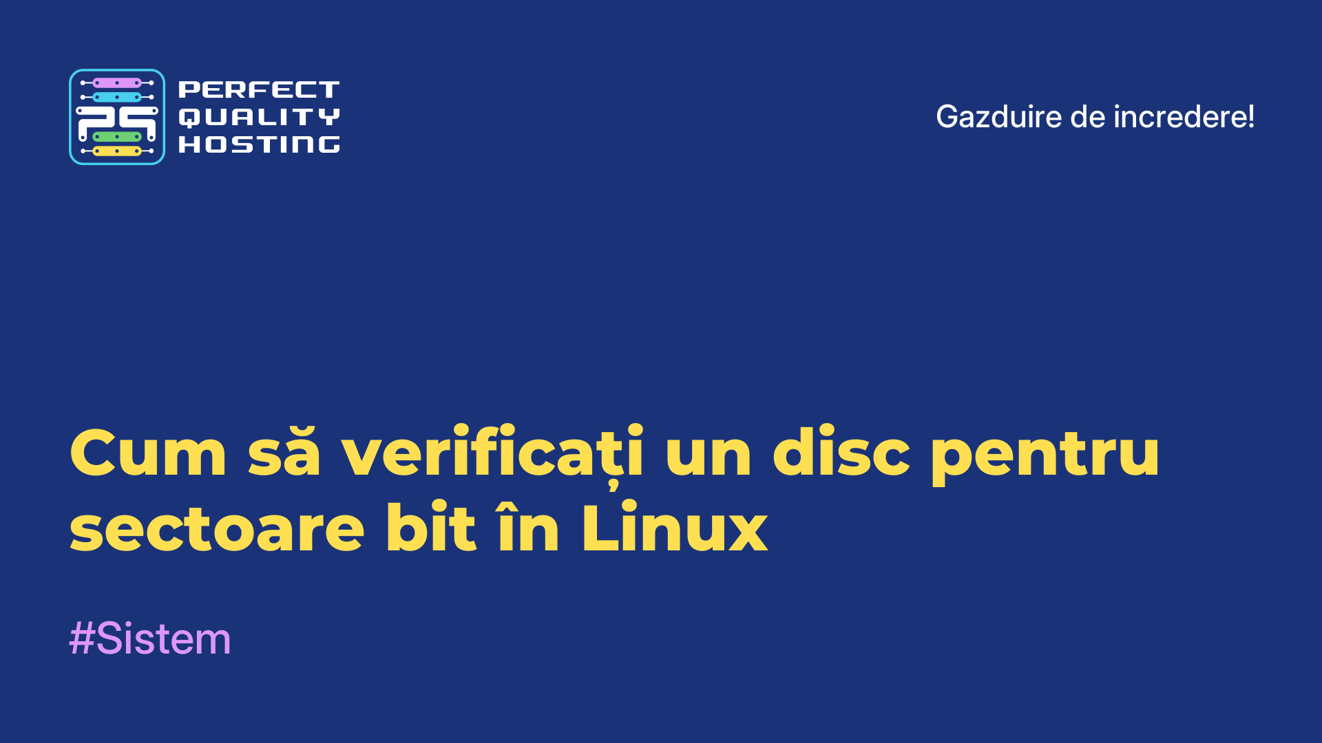 Cum să verificați un disc pentru sectoare bit în Linux