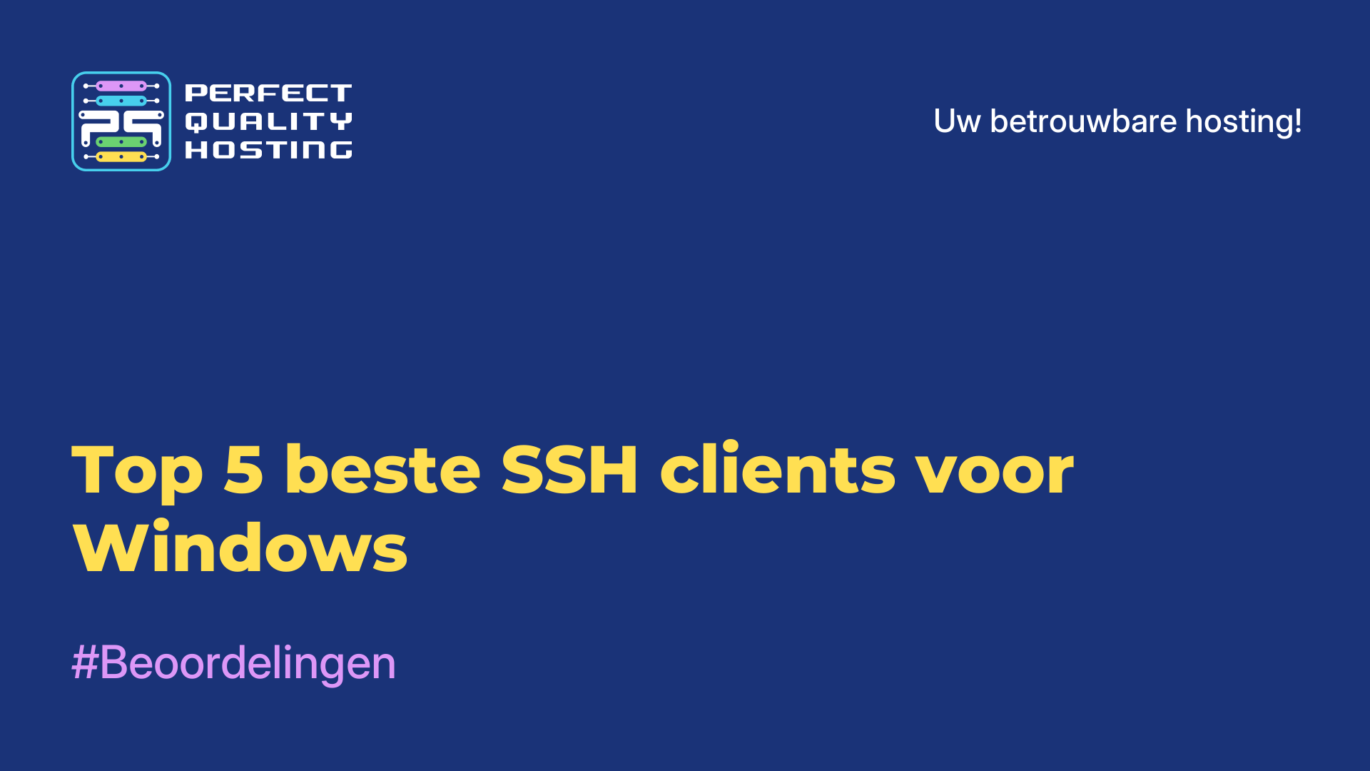 Top 5 beste SSH-clients voor Windows