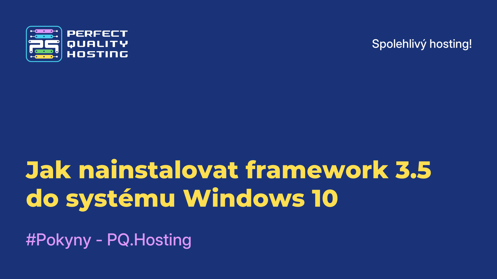 Jak nainstalovat framework 3.5 do systému Windows 10