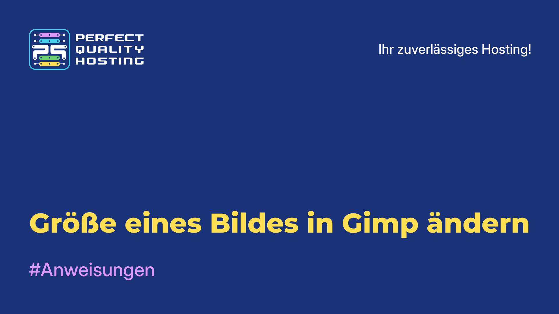 Größe eines Bildes in Gimp ändern