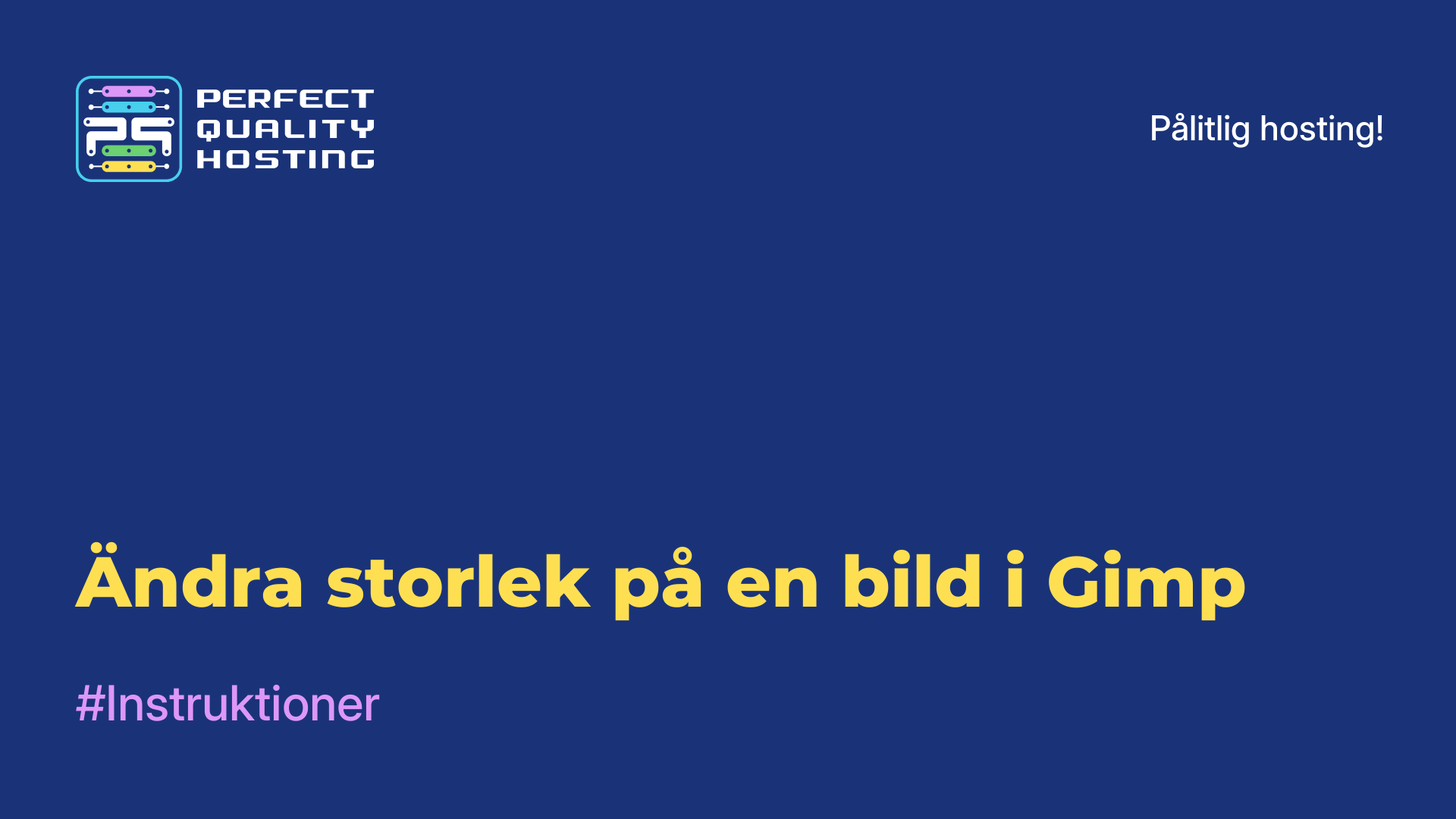 Ändra storlek på en bild i Gimp