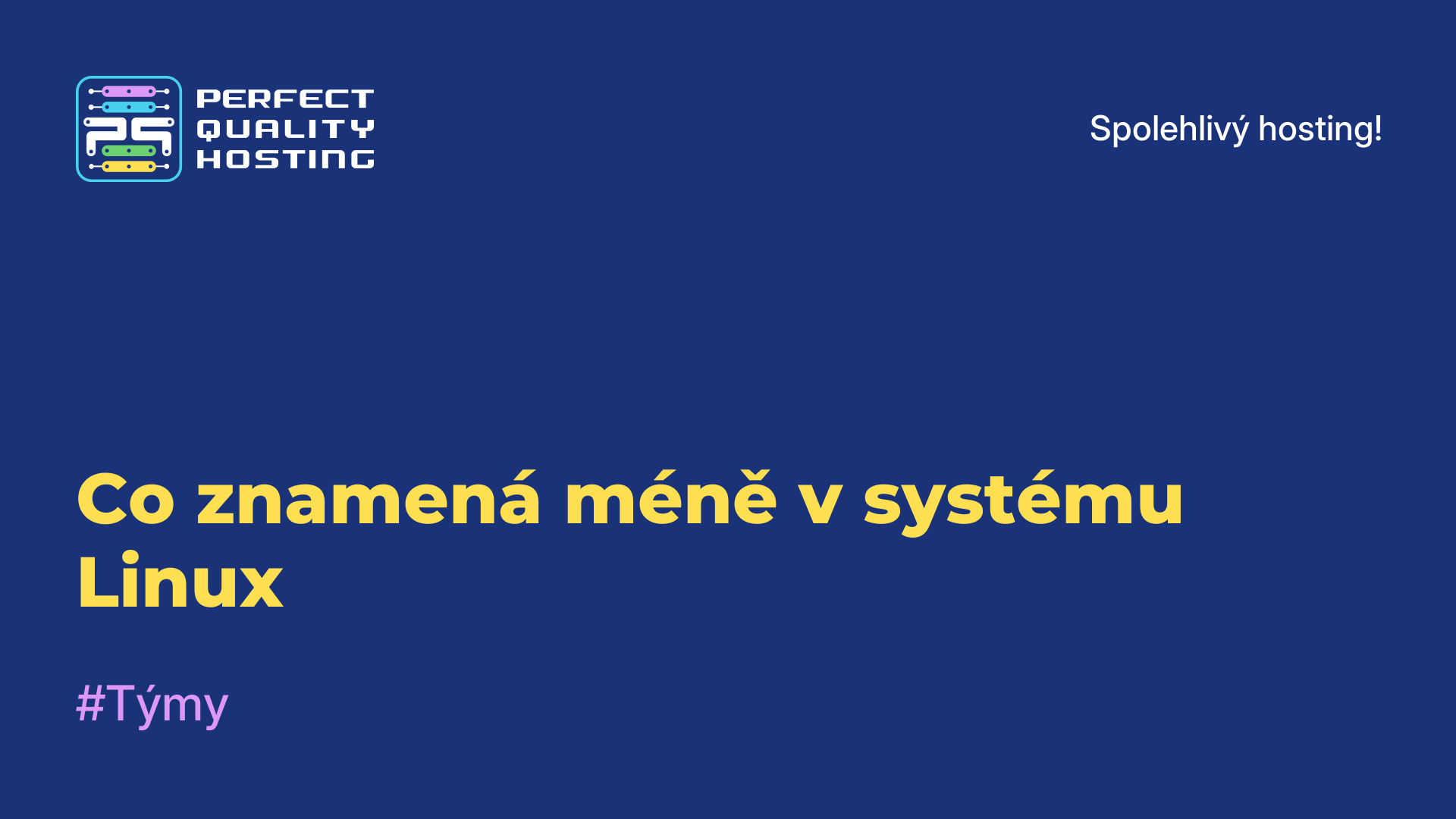 Co znamená méně v systému Linux