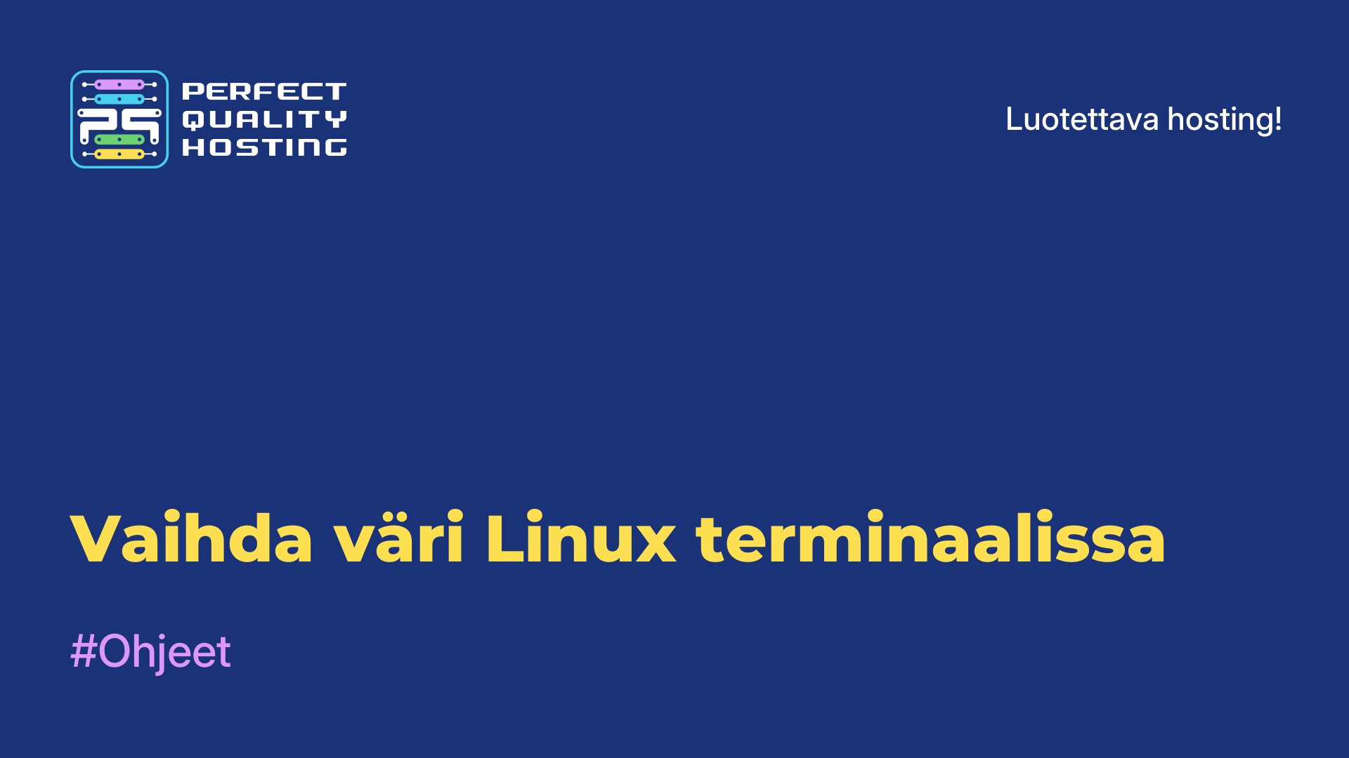 Vaihda väri Linux-terminaalissa