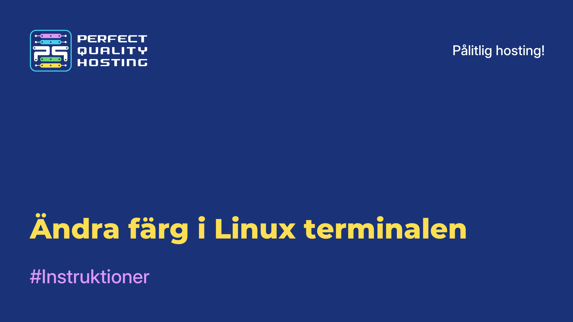 Ändra färg i Linux-terminalen