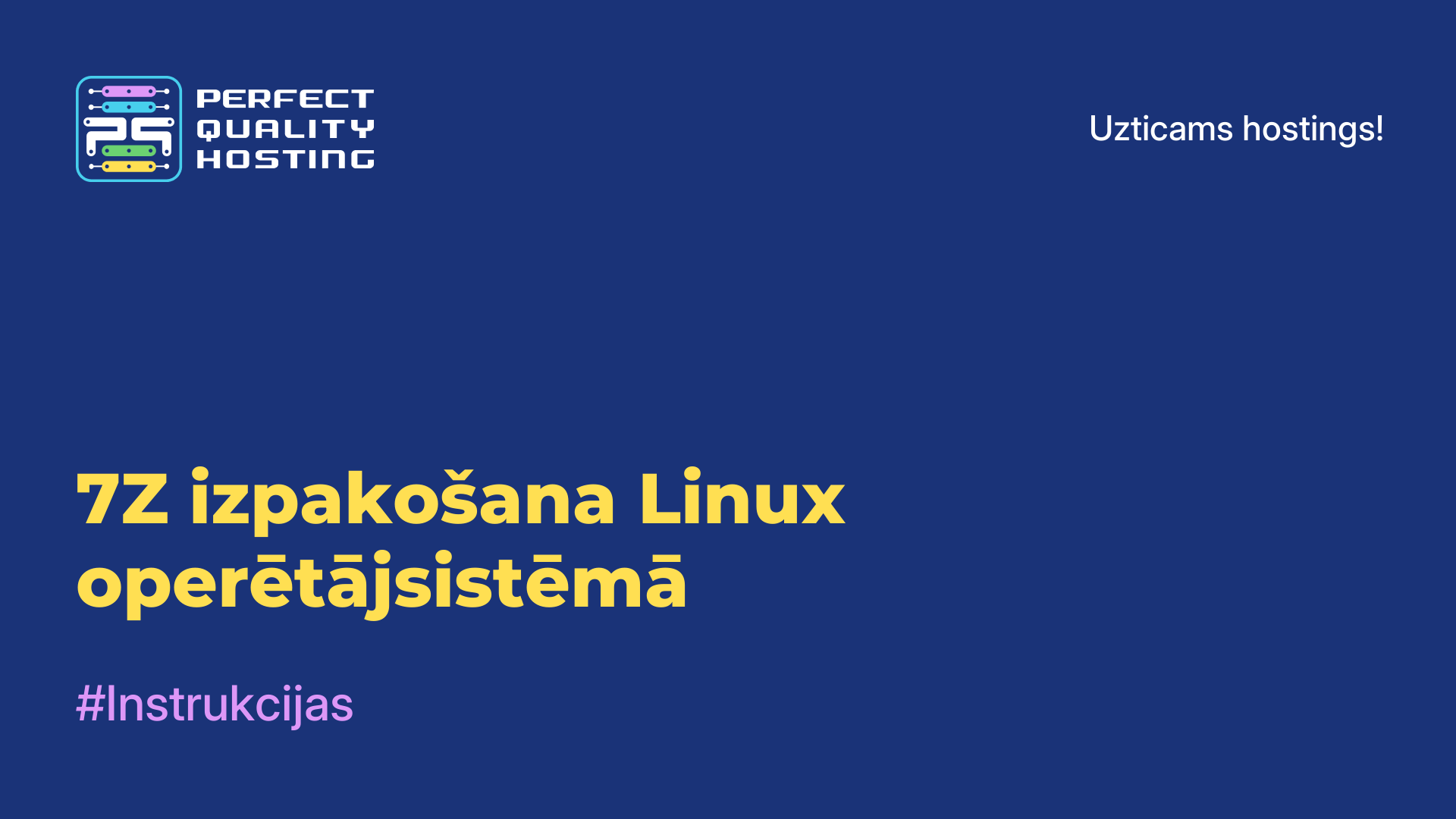 7Z izpakošana Linux operētājsistēmā