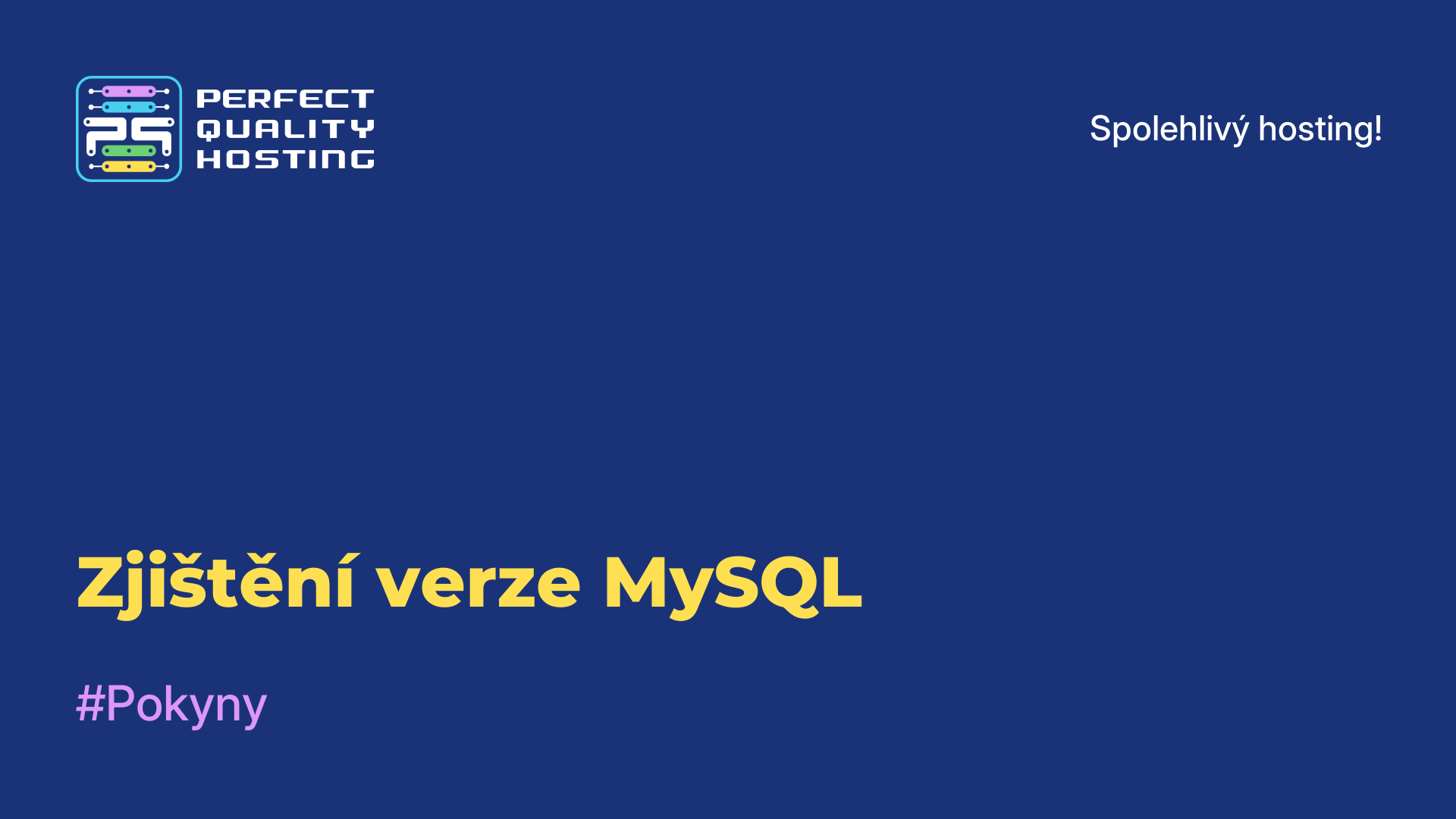 Zjištění verze MySQL