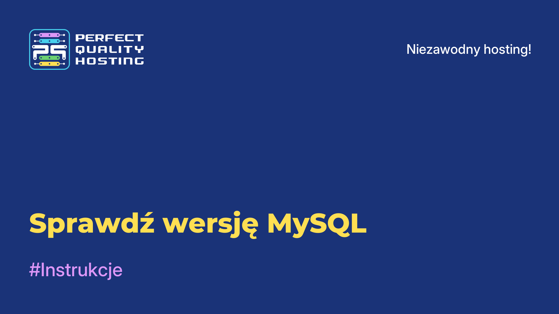 Sprawdź wersję MySQL