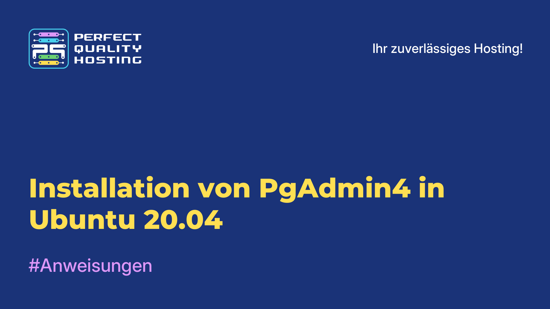 Installation von PgAdmin4 in Ubuntu 20.04