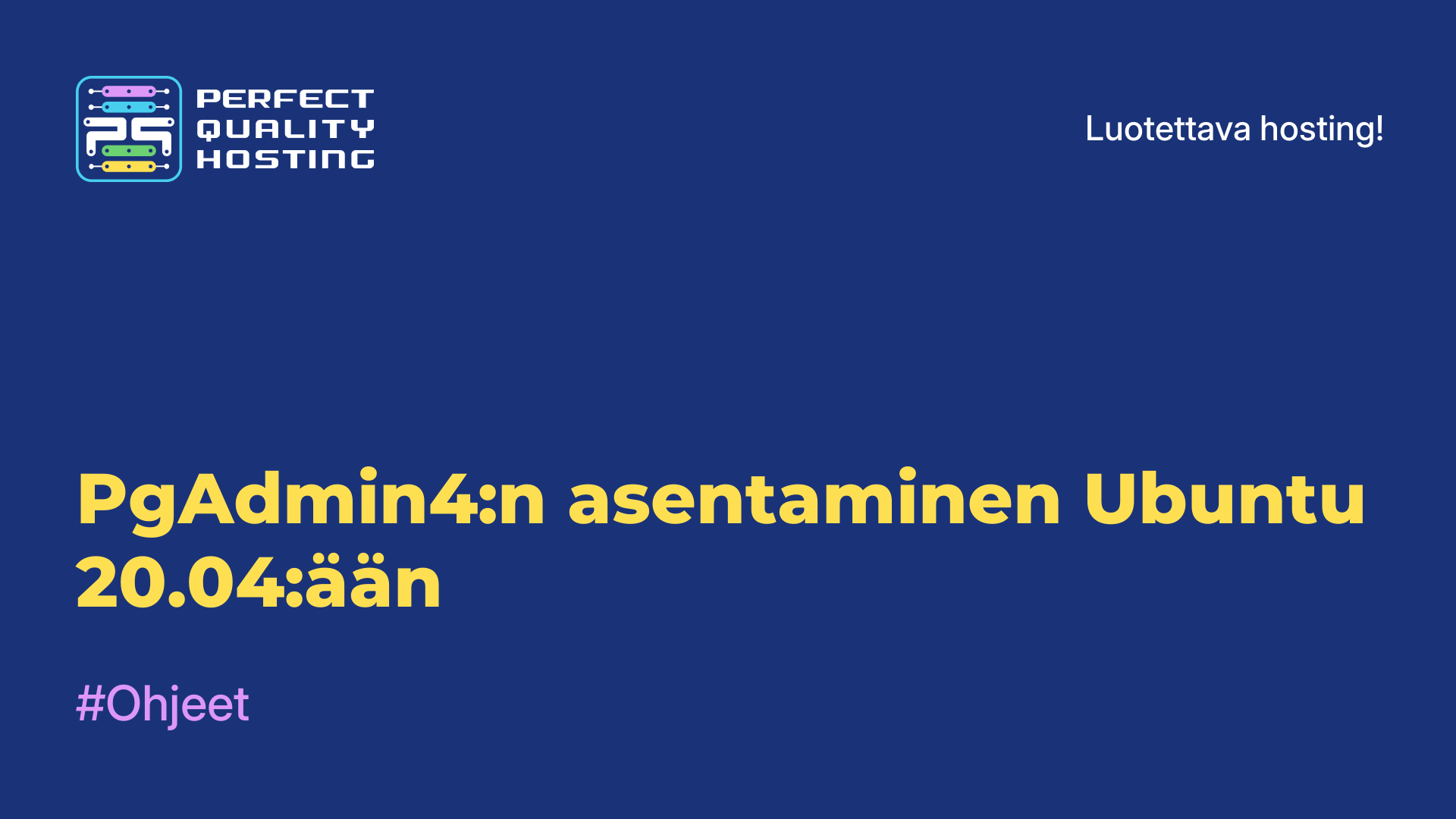 PgAdmin4:n asentaminen Ubuntu 20.04:ään